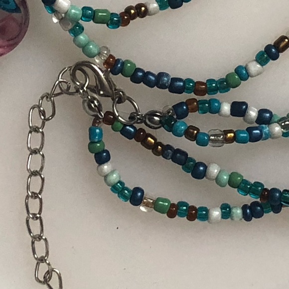 Murano glass heart pendant necklace - Picture 3 of 3